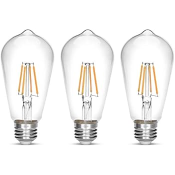LED Edison Bulb,Antique 40W Vintage Edison Bulb,E26 Light Bulb Non Dimmable Led Bulb 450 Lumens 2700K,Pack of 3