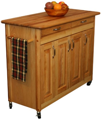 Catskill Craftsmen Butcher Block Island with Raised Panel Doors