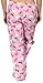 Leisureland Women's Pure Cotton Flannel Pajama Sleep Lounge Pants Horse Pink (Large)