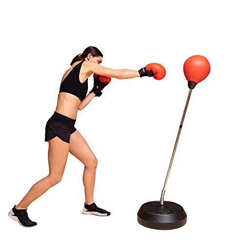 Protocol-punching-bag-with-stand-For-Adults-Kids-Punching-bag-with-stand-plus-boxing-gloves-Adjustable-height-stand-Great-for-exercise-and-fitness-fun-for-the-entire-family