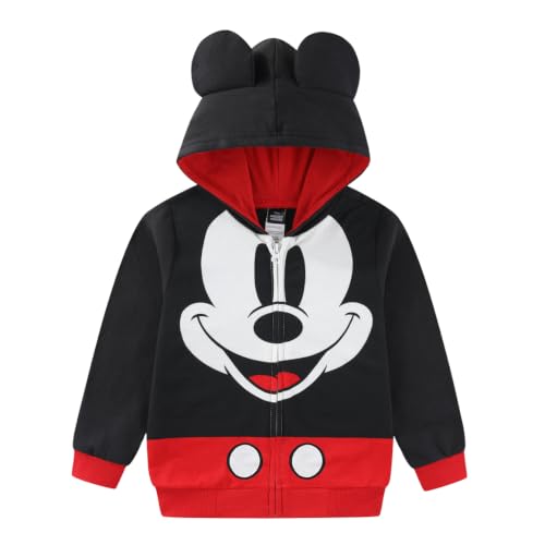 Disney Mickey Mouse Boys Zip Up Hoodie for Big Kids Black at Amazon