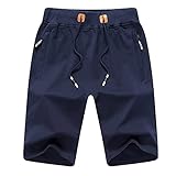 FUNEY Men's Cargo Shorts Elastic Waist Drawstring