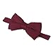 HDE Mens Vintage Fashion Trendy Adjustable Pre Tied Waffle Knit Woven Bowtie Burgundy