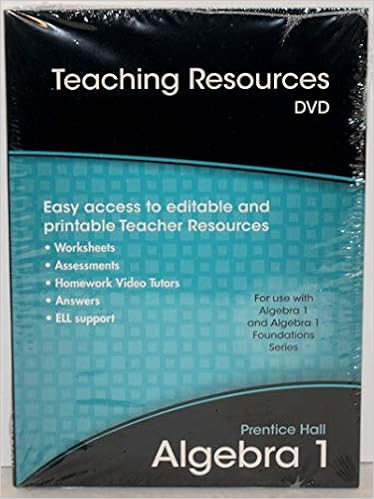 Prentice Hall Algebra 1 Teaching Resources Dvd Rom 9780133727845 Amazon Com Books