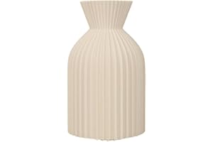 1pcs Bohemian Style Wavy Art Vase Set, Plastic Cylinder Vases for Arrangement, Home Office Decor, No Electricity Needed Vases