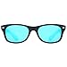 Gamma Ray Large Age 5-10 Polarized Sunglasses – Black Frame Mirror Blue Lens