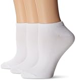 Hanes Women's Plus-Size 3 Pack Comfortsoft Extended Size Low Cut Sock, White,Extended 10-12/Shoe 8-12