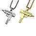 Meiligo Fashion Womens Mens Zinc Alloy Hip-hop Machine Gun Necklace Hand Gun Pistol Pendant