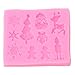 Rurah Christmas Theme Deer Silicone Fondant Mold Snowflake Cake Molds DIY Chocolate Cookie Decorating Tool