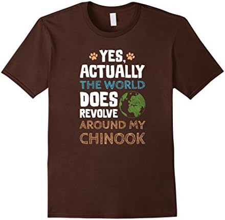 Mens Funny Chinook Dog T-Shirt 3XL Brown