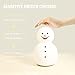[NEW] Snowman LED Baby Night Light, GoLine Multicolor Nursery Lamp w/ Music, Soft Holiday Gift Idea Room Decor for Kids Women, Tap Control, Mute & Sound Modes, Battery Powered for 20-hour Use.(NL023)