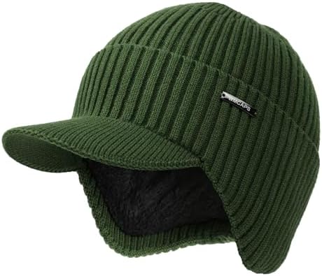 CAMOLAND 30% Wool Winter Beanie w/Visor & Earflaps for Men  display picture 3