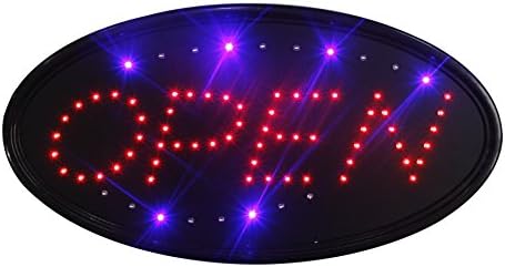 Business LED OPEN Sign, 19"x10" Electric Billboard Flashing Advertising Board Neon Light Sign ,On/off with Chain (Open)