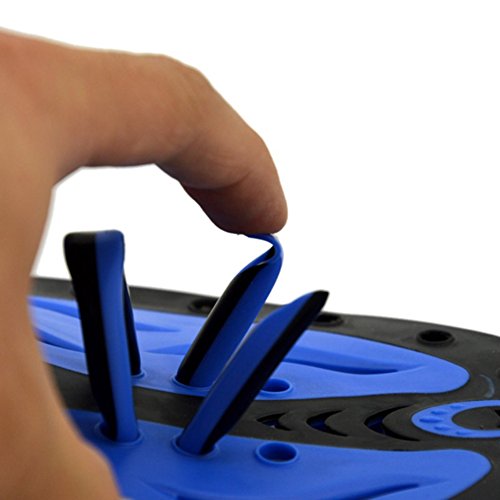 Professional Swimming Paddles Training Adjustable Silicone Hand Webbed Gloves Padel Fins Flippers For Men Women Kids Learn Gear by Yooan