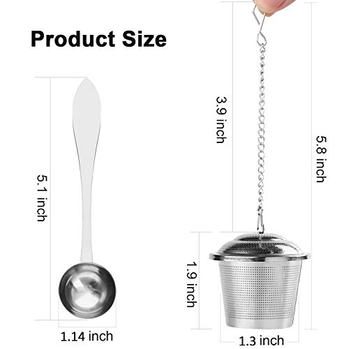 Wishstream Tea Ball Infuser, 2 Packs Stainless Steel Tea Strainer with