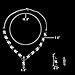 EleQueen Women's Silver-tone Cubic Zirconia Oval Shape Leaf Necklace Earrings Set For Brides And Weddings Black