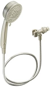 Image of Moen 26015SRN Caldwell Hand Held Shower Head Set Multi Function 2.5 GPM Spray with Hose, Brushed Nickel