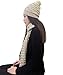 Lanzom® Women Lady Fashion Winter Warm Knitted Hat and Scarf Set Skullcaps (Beige)