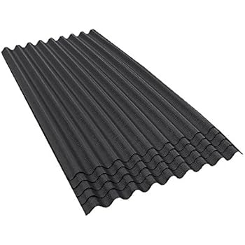 ONDURA 906 Corrugated Asphalt Roofing (5-Pack), Black