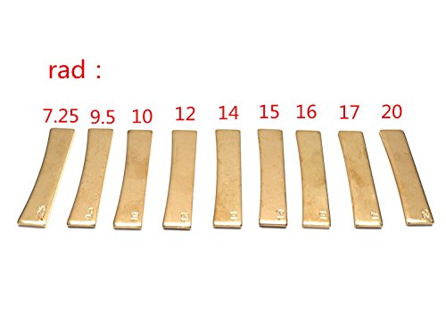 Timiy Golden Brass Guitar Bass 10 Fret Press Caul Inserts Radius DIY Replacement Part for Acoustic/Electric