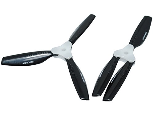 Microheli Plastic Folding 3-Blade Propeller 5045 CW/CCW w/Bracket (BLACK)