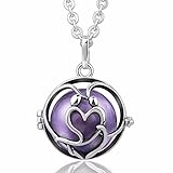 [In Love] Eudora Harmony Bola Angel Caller 20mm Mexico Bell Pregnant Pendant Prayer 30'' inches lavender