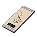 Miniko Galaxy Note 8 Case Bling, (TM) Sparkly Slim TPU Mirror Makeup Bling Rhinestone Diamond Back Case Cover with Detachable 360 Degree Ring Holder Stand for Samsung Galaxy Note 8 Gold
