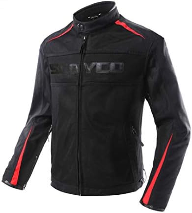 保護力 ビューティー 夏用 オートバイウエア メッシュジャケット ライダースジャケット レーシング服 バイクジャケット メンズ 春夏秋冬用 車 バイク バイクウェア プロテクター付き 春夏秋冬用 保護力 Mレッド 防風 通気性 バイク用品 B08d9gg9h6 ライディングジャケット