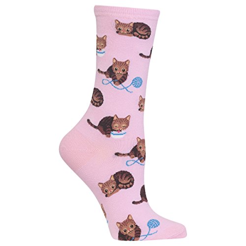 Hot SoxWomen's Fun Cat Lovers Crew Socks-1 Pair Pack-Cool & Cute Wordplay Novelty Fashion Gifts