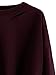 SweatyRocks Women's Long Sleeve Crop Tops Distressed Ripped Cut Out Pullover Sweatshirt Dark Burgundy S