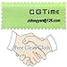zdyCGTime CGTime Golden Plated 3.5mm Mono 1/8 inch Audio Male to 6.35mm 1/4 inch Female Jack Converter Cable Cord Adapter (25CM/10Inch)