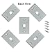 iMBAPrice Cat5e / Cat6 Keystone Wall Plate - White (1 Port - Pack of 5)