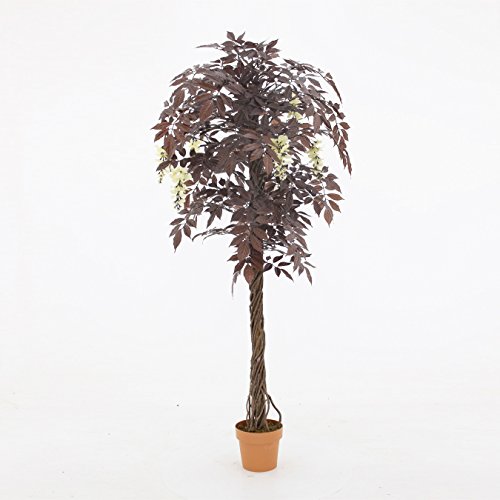 Vogue Plants Luxury Rustic Red Tree, an Amazing Artificial Tree with Cream Lazy Hanging Flowers
