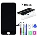 HTECHY 4344259708 Screen Replacement Compatible for iPhone 7 Black 4.7h with 3D Touch - LCD Screen Display Touch Digitizer Frame Assembly Set, Complete Tools Kit and Detailed Instructionsluded