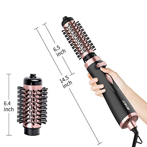 JOYYUM 1000W 2in1 Hot Air Spin Brush Dryer for Styling, Smoothing and