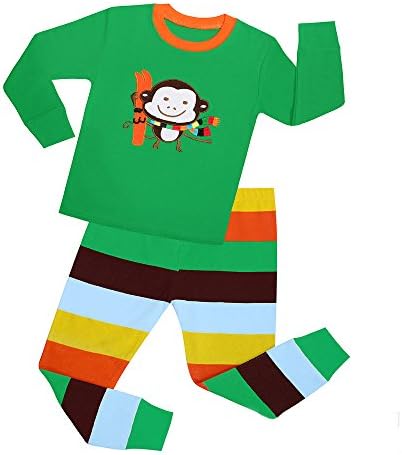 Guraxi Boys Pajamas,Long Sleeve Pants Kids Sleepwear Set Cotton Comfortable Size 2T-7T