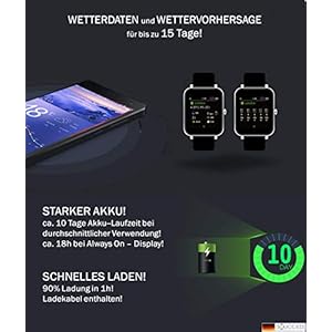 SOUCCESS Orologio da polso con display Full Touch, display da 1,54", IOS/Android, 3 ATM, impermeabile, IP68 - immagine 5