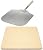 Old Stone Oven Rectangular Pizza Stone WITH Aluminum Pizza Peel