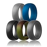 Silicone Wedding Ring,Silicone Wedding Band for Men(Love,Outdoor,Sport)