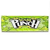 Sour Punch Straws, Sweet & Sour Apple Fruit Flavor, Chewy Candy, 4.5oz Tray (24 Pack)