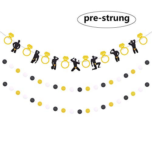 Glittery Bachelorette Banner - Male Dancers Strippers Banner and 2pcs Circle Dots Garland for Bridal Bride to Be Party Naughty Dirty Supplies Hen Party Wedding Decorations - Thumbnail 7