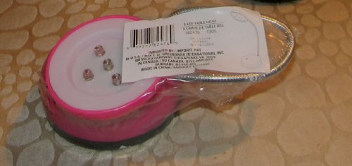 5 bulb white led light table light - BASE model color pink