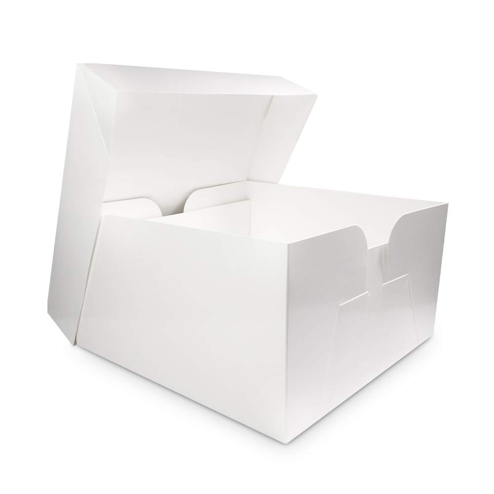 Culpitt Cake Boxes, White, 12" Side - Pack of 10