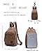 Lightweight Mini Canvas Backpack for Women Girls Purse Small Rucksack Sling Bag (Small, Coffee 2)