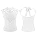 Chen Women Sleeveless Vest Tank Tops Blouse Stand Collar T-Shirt