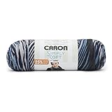 Caron Simply Soft Yarn (4) Medium Worsted Gauge 100% Acrylic - 5oz -  Blue Camo -  Machine Wash & Dry