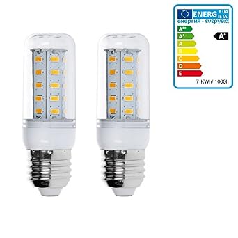 Ecd Germany 2 Er Set E27 Led Mais Birne Beleuchtung 7w 36 X 5730