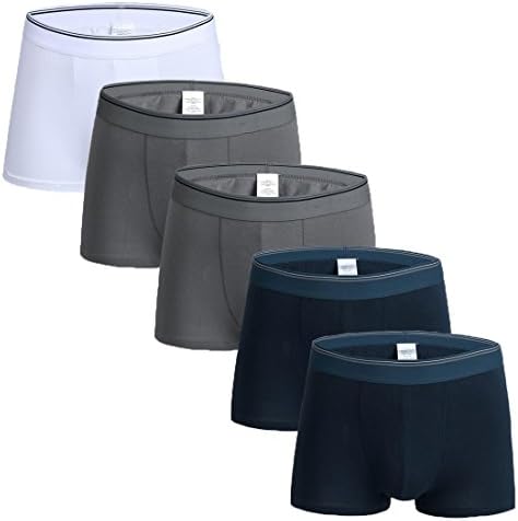 Mens Multicolor 3d Clipping Fit Stretch Boxer Briefs Shorts Underwear (Pack of 5:gray2+blue2+rose1)