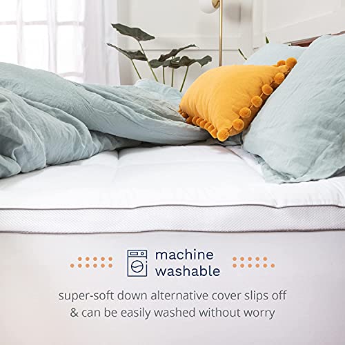 ViscoSoft 4 Inch Pillow Top Memory Foam Mattress Topper King Made in USA Serene Lux Dual