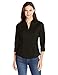 Riders by Lee Indigo womens Easy Care ¾ Sleeve Woven Shirt,Black Soot,Medium